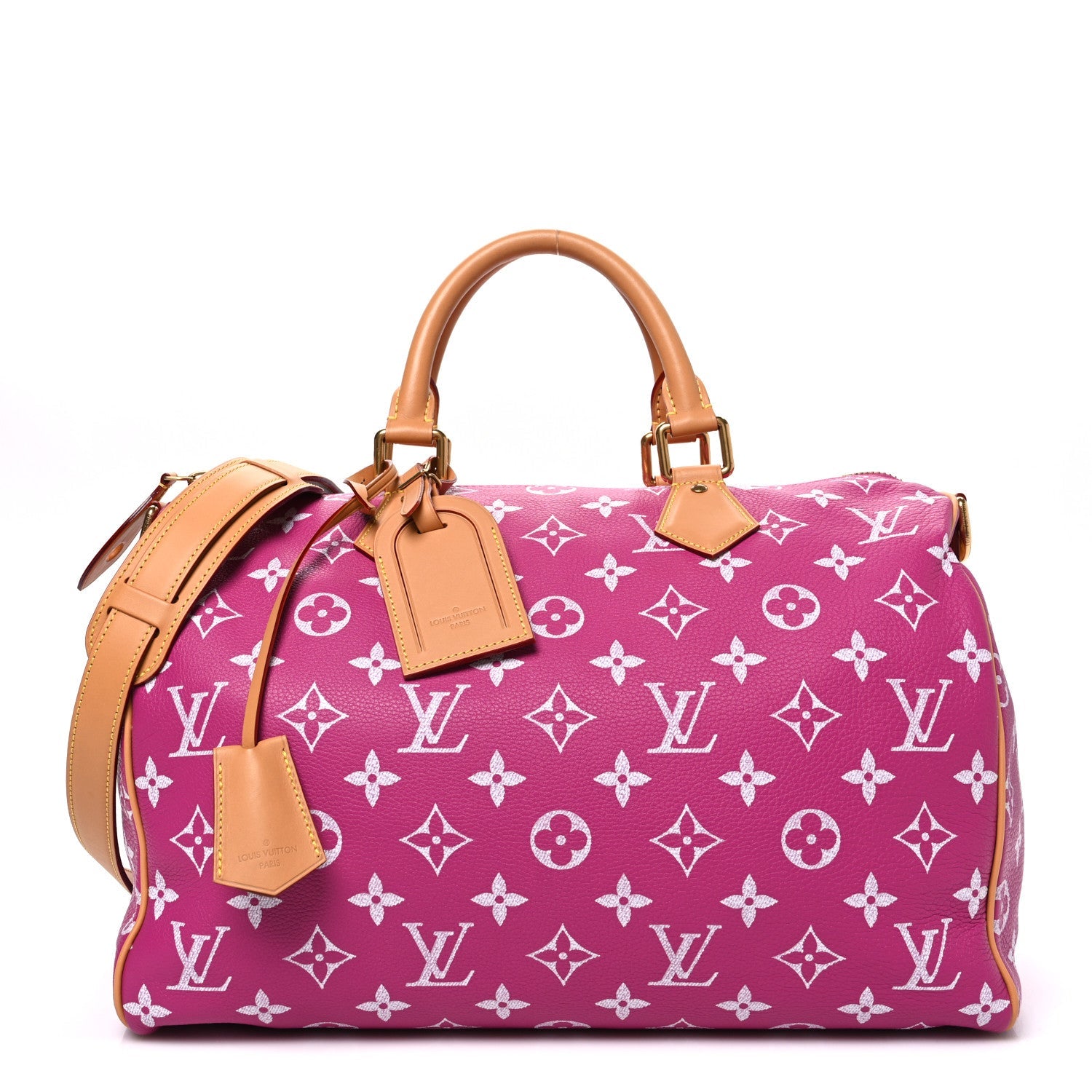 CALFSKIN MONOGRAM SPEEDY P9 BANDOULIERE 40 AGATE