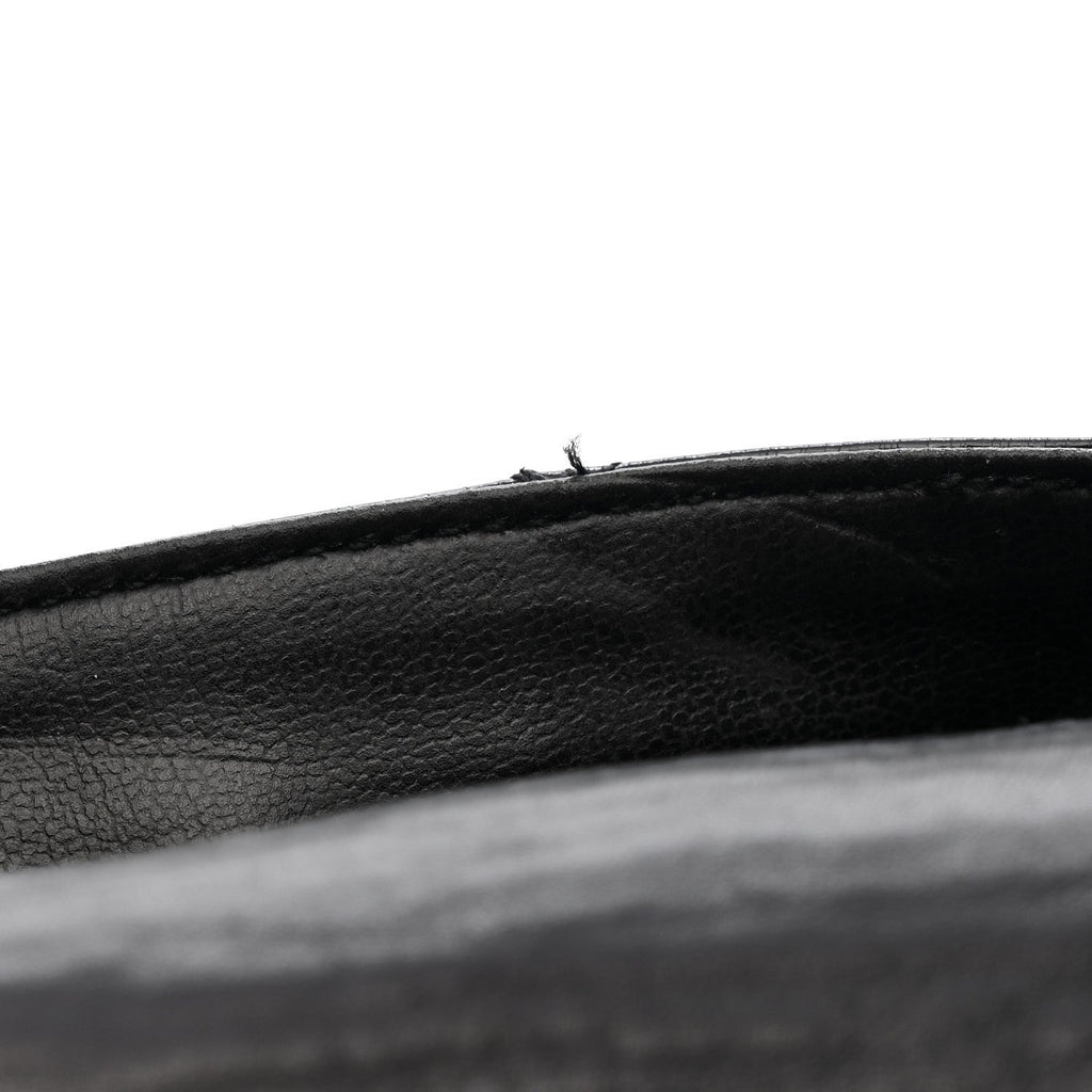 PATENT FLAP WAIST BELT BAG BLACK