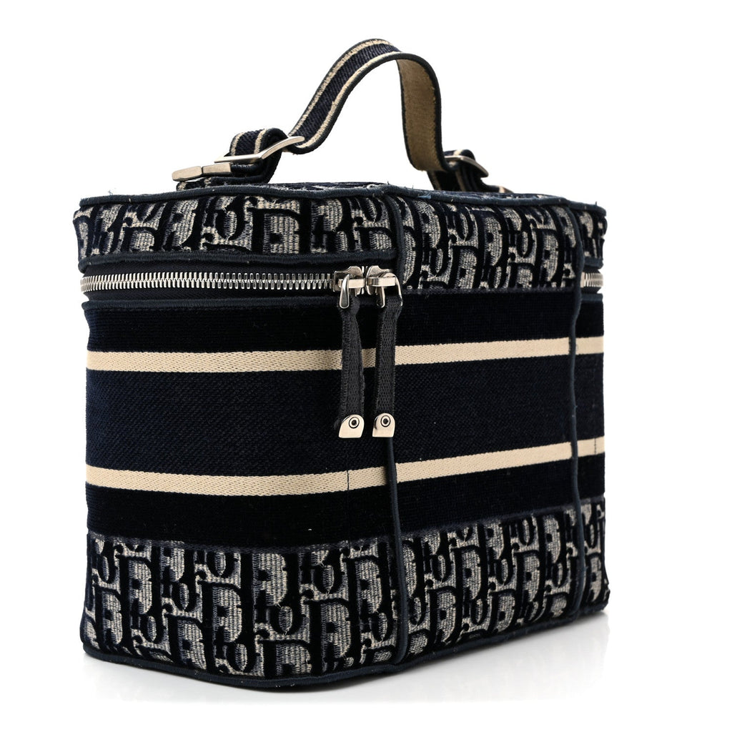 Oblique Diortravel Vanity Case Blue