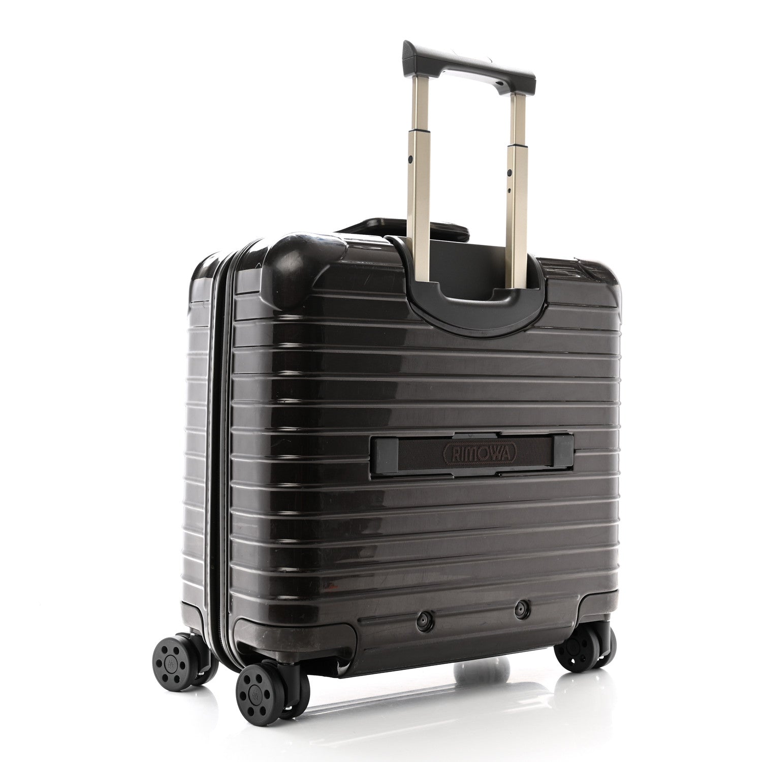 GLOSS POLYCARBONATE SUITCASE COMPACT BROWN