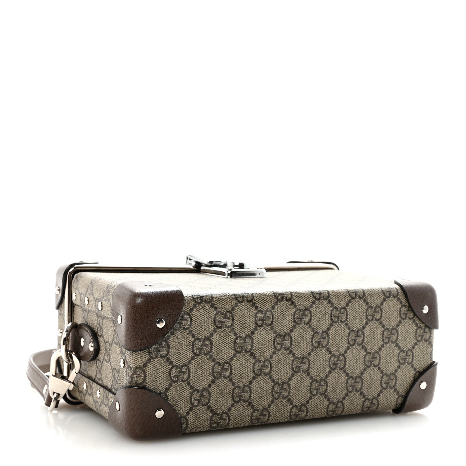 GG Supreme Monogram Globe-Trotter Beauty Case Brown