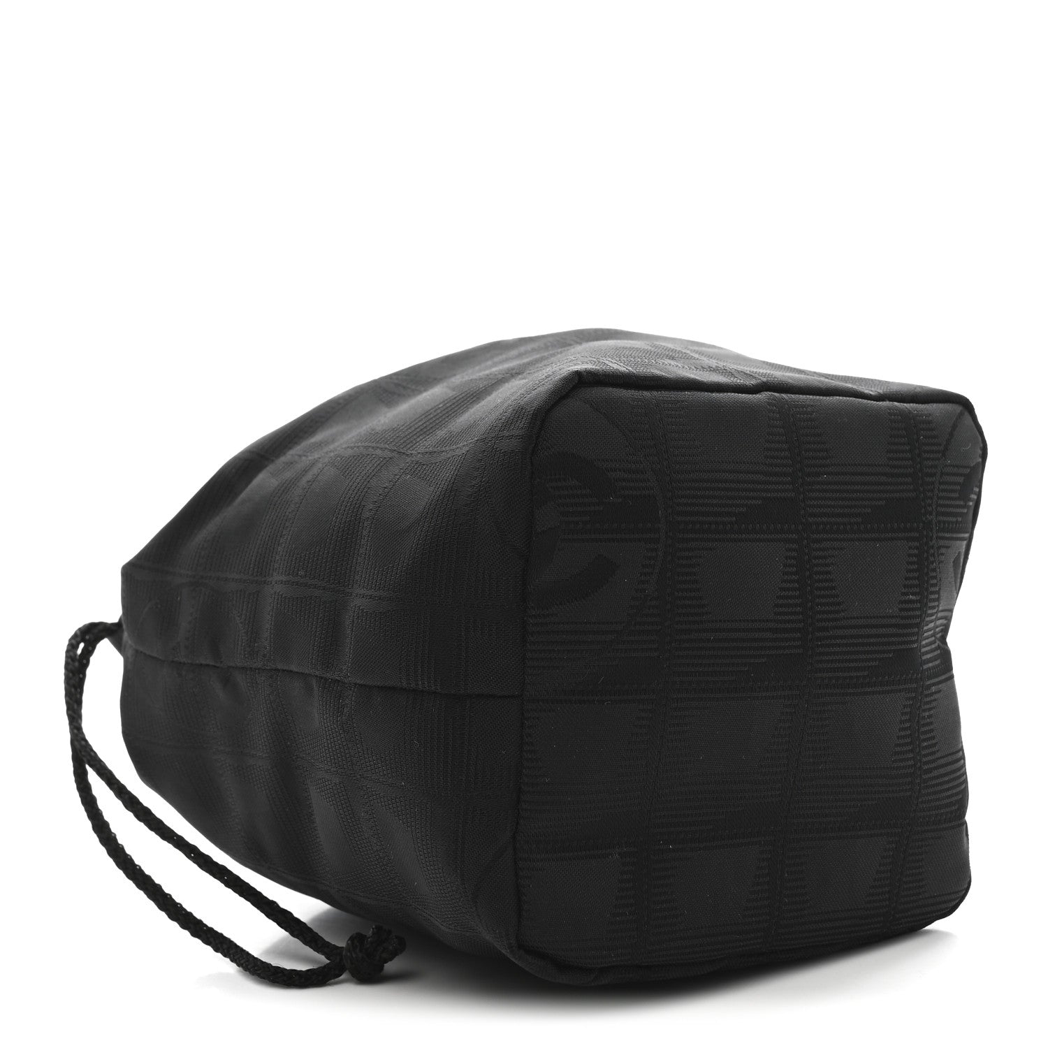 NYLON TRAVEL DRAWSTRING BAG BLACK
