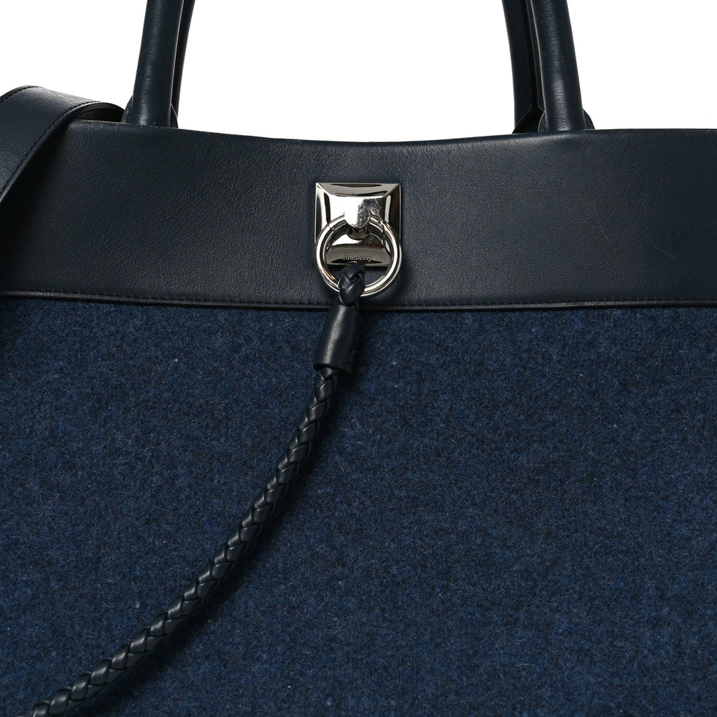 FELT CALFSKIN OVERSIZED IRIS WEEKEND BAG MIDNIGHT