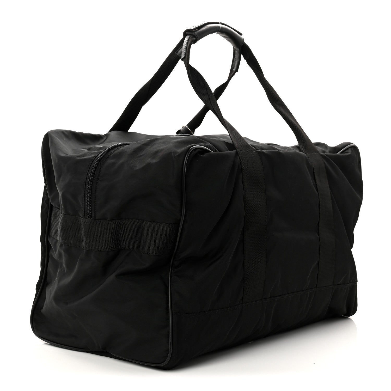 Tessuto Nylon Saffiano Carry On Travel Bag Black