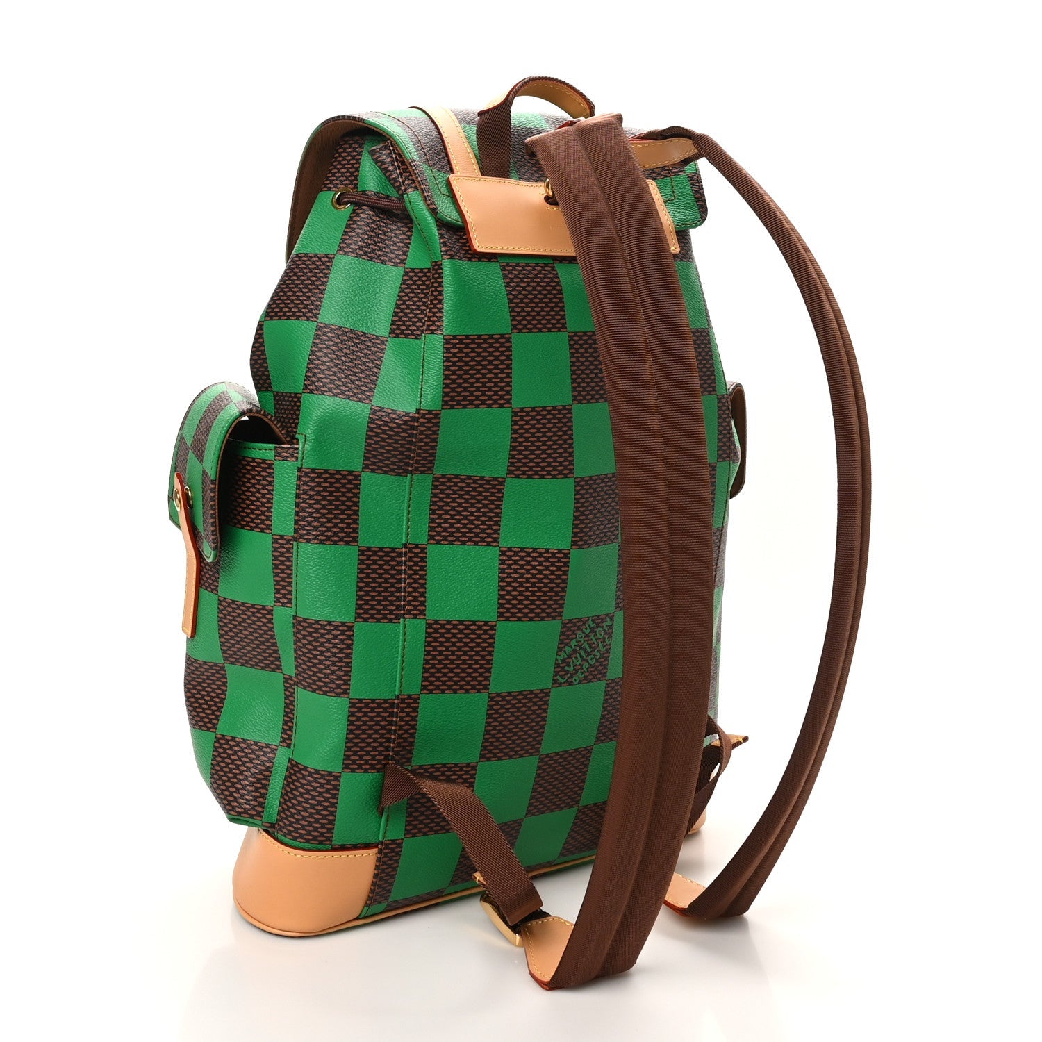 Damier Pop Christopher MM Backpack Green