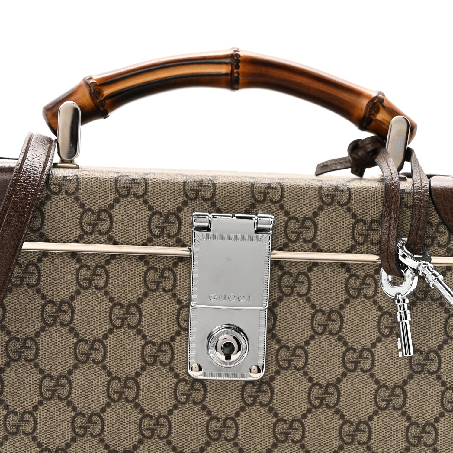 GG Supreme Monogram Globe-Trotter Beauty Case Brown