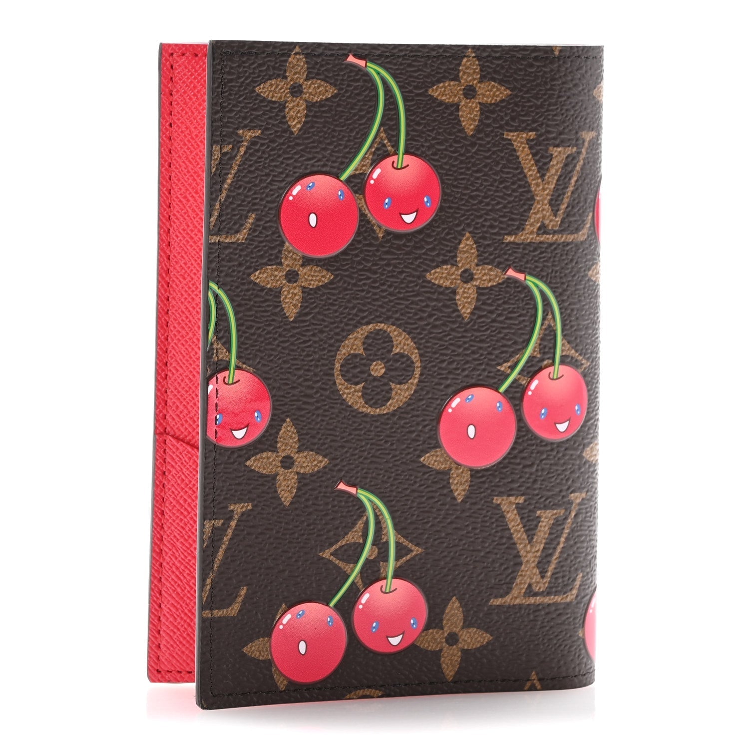 LV X TM MONOGRAM CERISES PASSPORT COVER