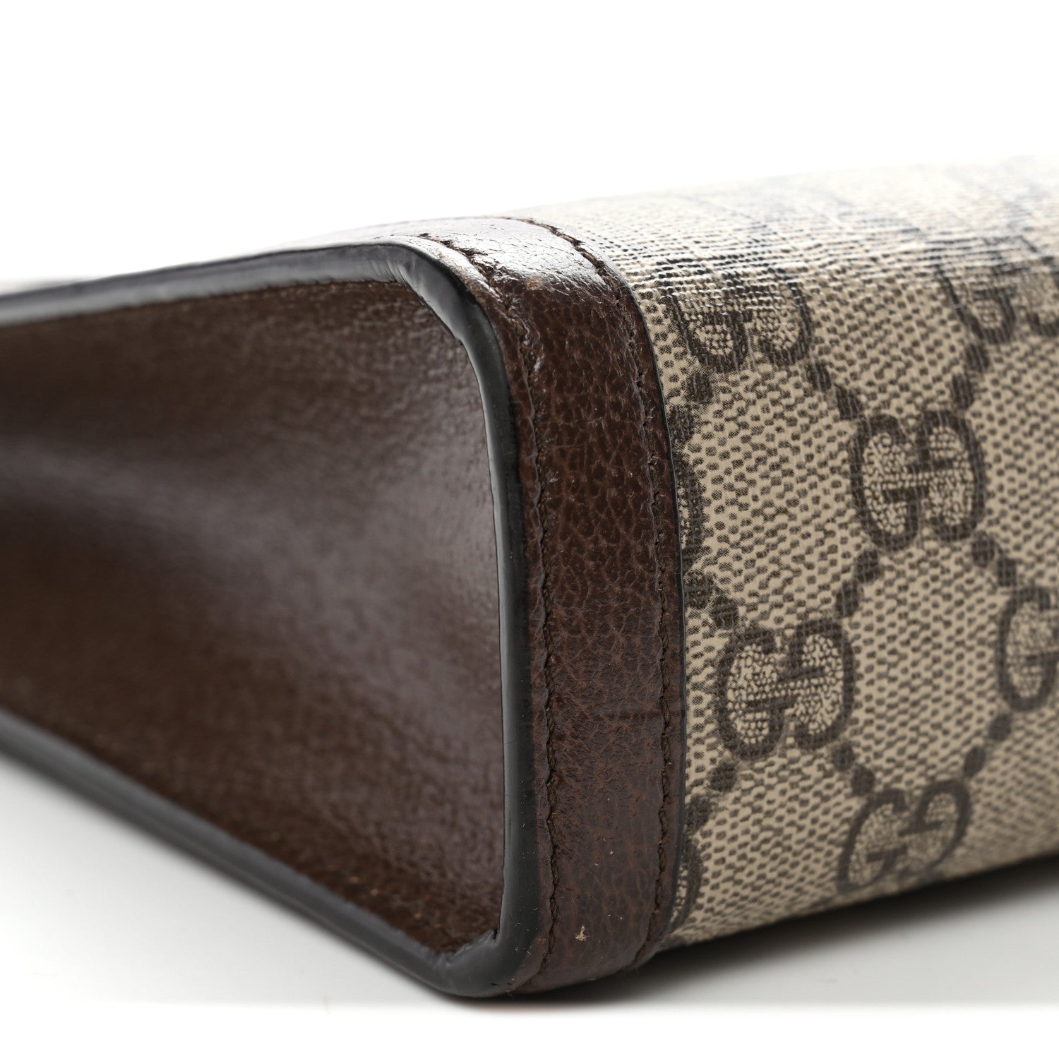 GG Supreme Monogram Web Ophidia Pouch Brown