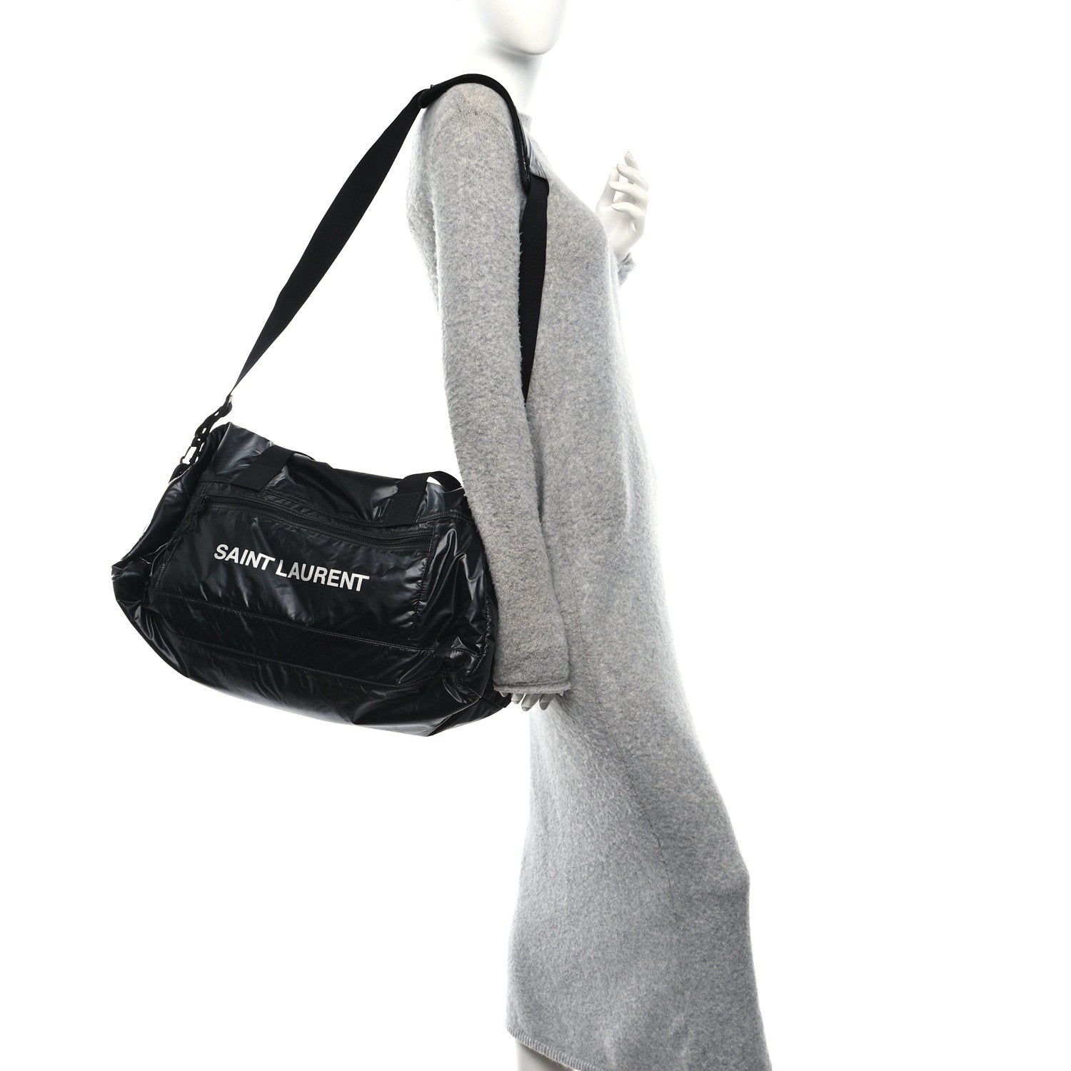 NYLON NUXX RIPSTOP DUFFLE BLACK WHITE