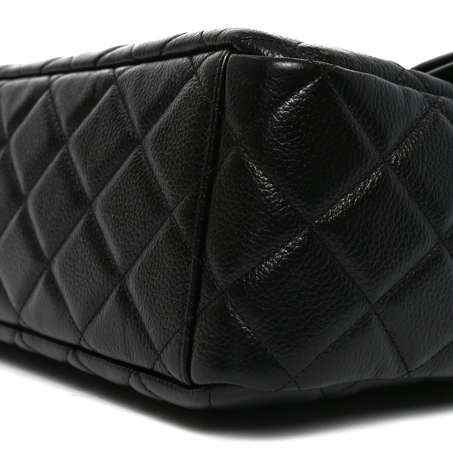 Caviar Quilted Small XXL Travel Flap Bag Black