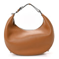 Vitello Grace Matte Medium Fendigraphy Hobo Bag Caramello