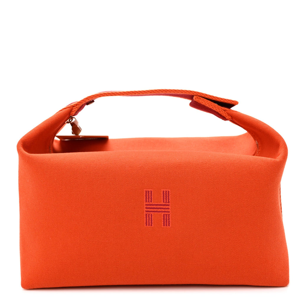 Canvas Large Bride-A-Brac Pouch Orange Feu Burgundy