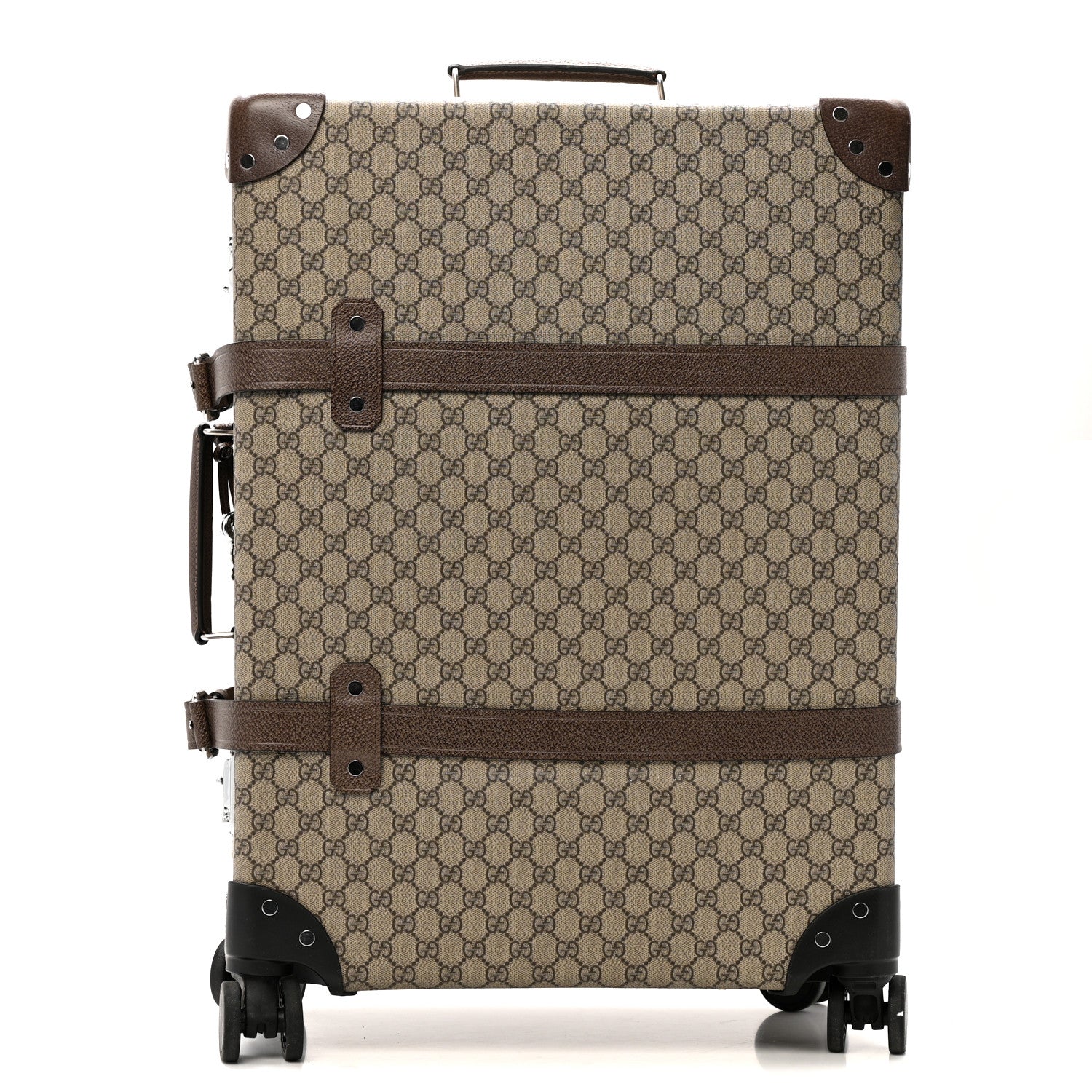 Supreme Monogram Medium Globe-Trotter Suitcase Brown