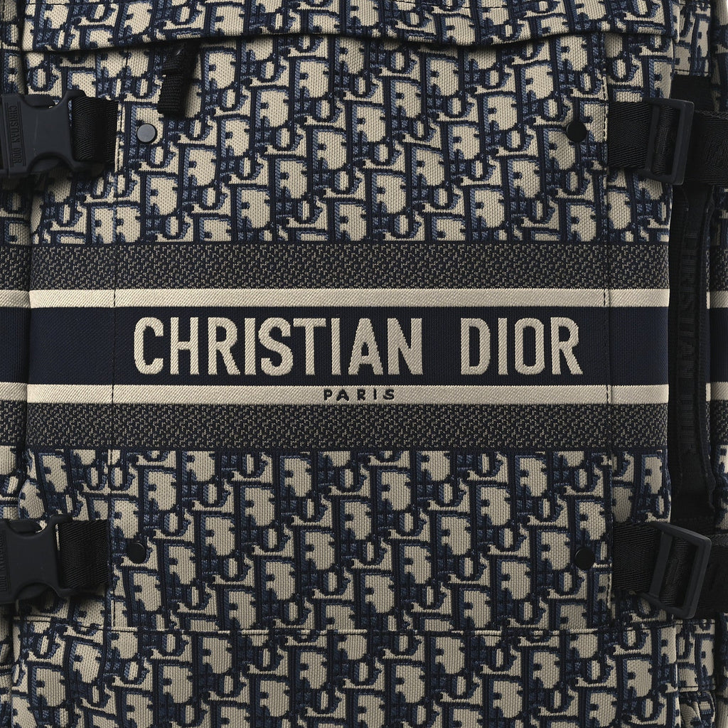 Oblique Small Diortravel Suitcase Blue