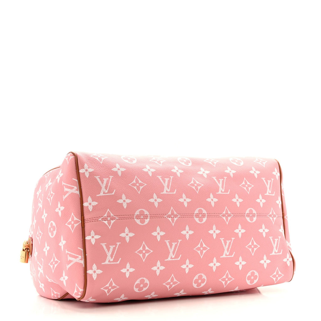 CALFSKIN MONOGRAM SPEEDY P9 BANDOULIERE 40 PINK SAKURA