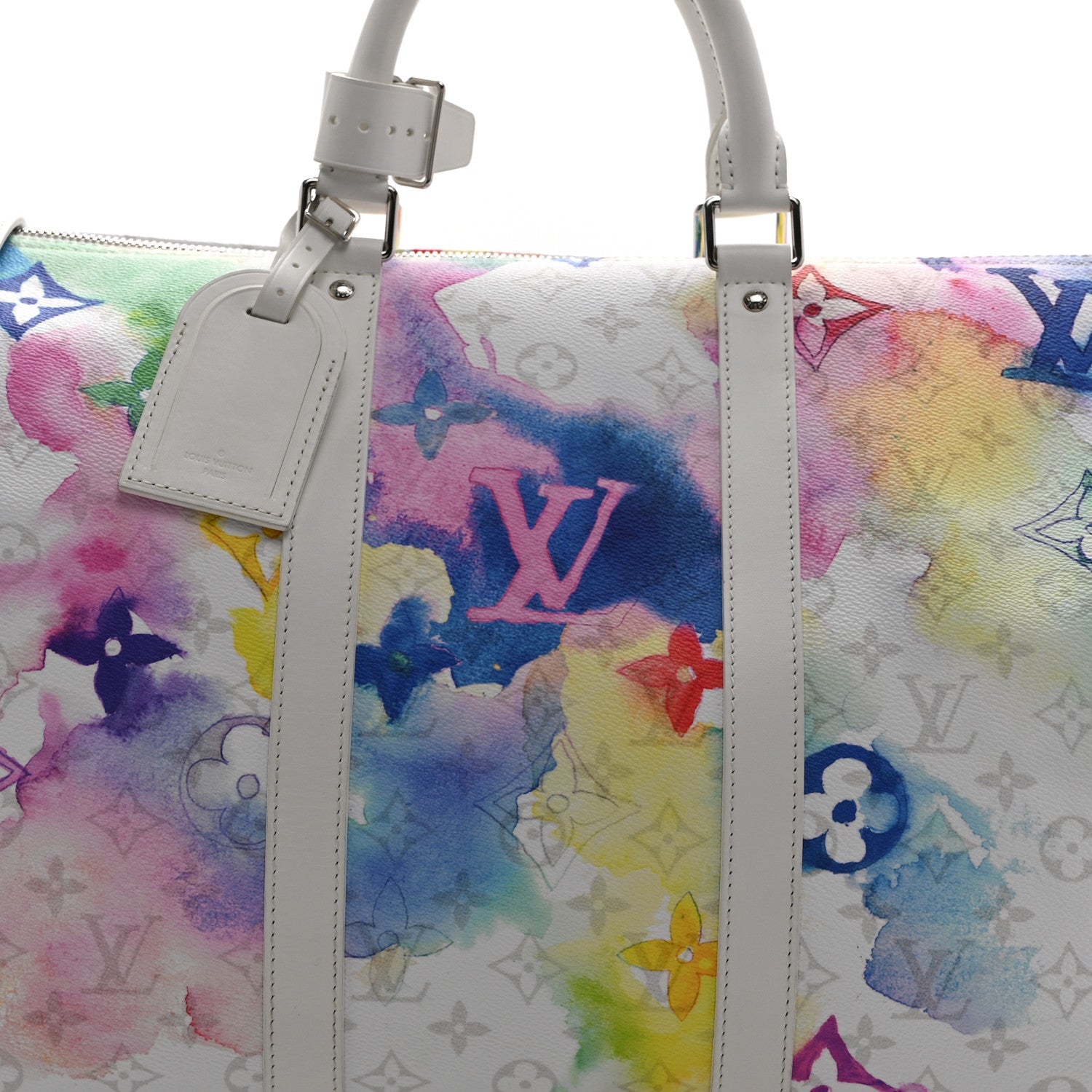 MONOGRAM WATERCOLOR KEEPALL BANDOULIERE 50 MULTICOLOR