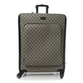 GG SUPREME MONOGRAM FOUR WHEEL SUITCASE BLACK