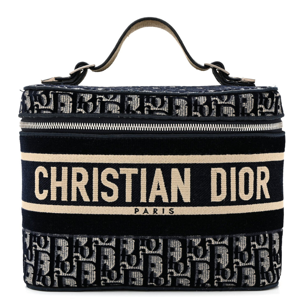 Oblique Diortravel Vanity Case Blue