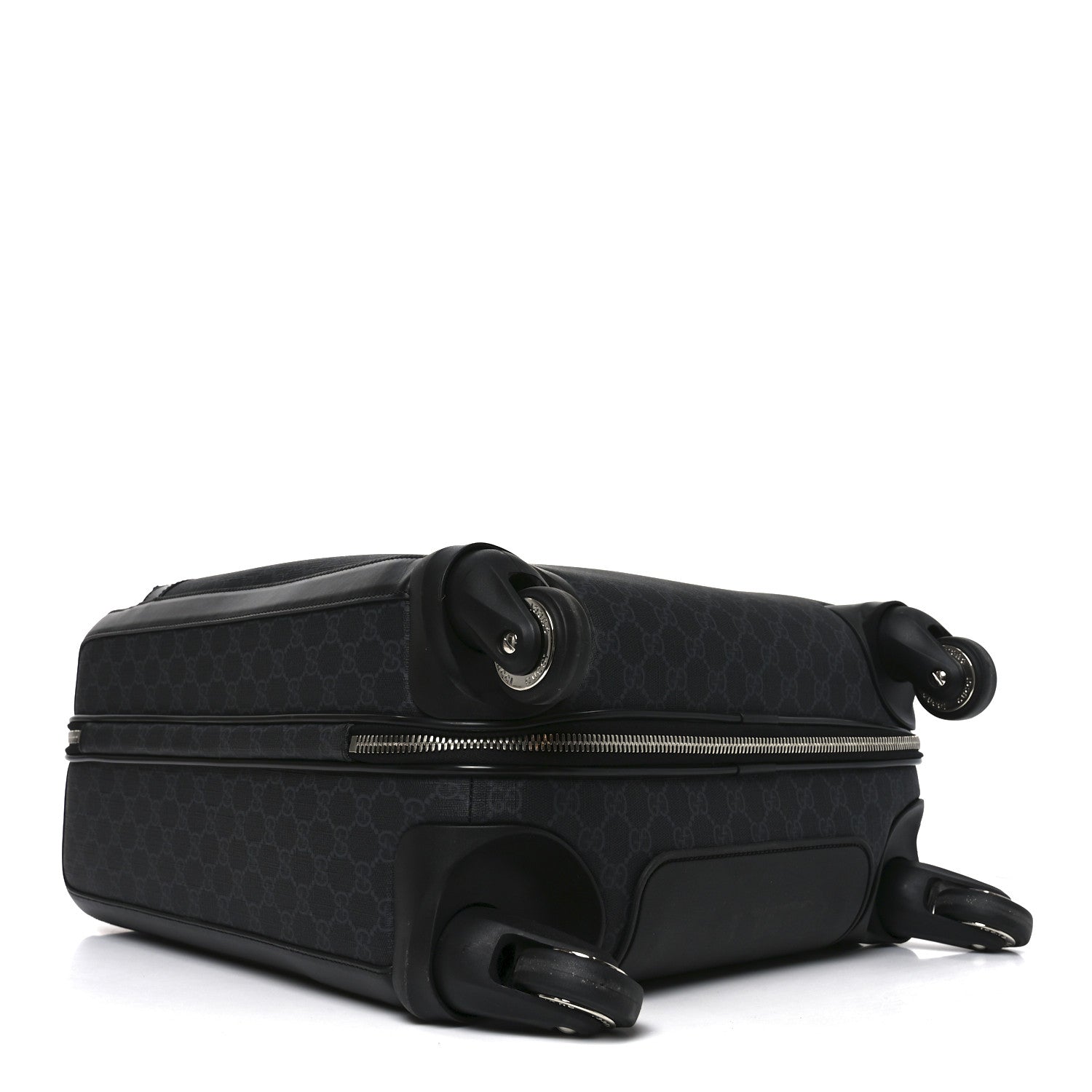 GG SUPREME MONOGRAM CALFSKIN CABIN TROLLEY BLACK