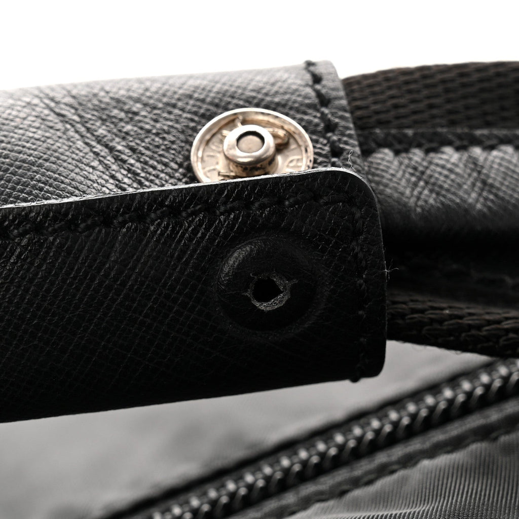 Tessuto Nylon Saffiano Carry On Travel Bag Black