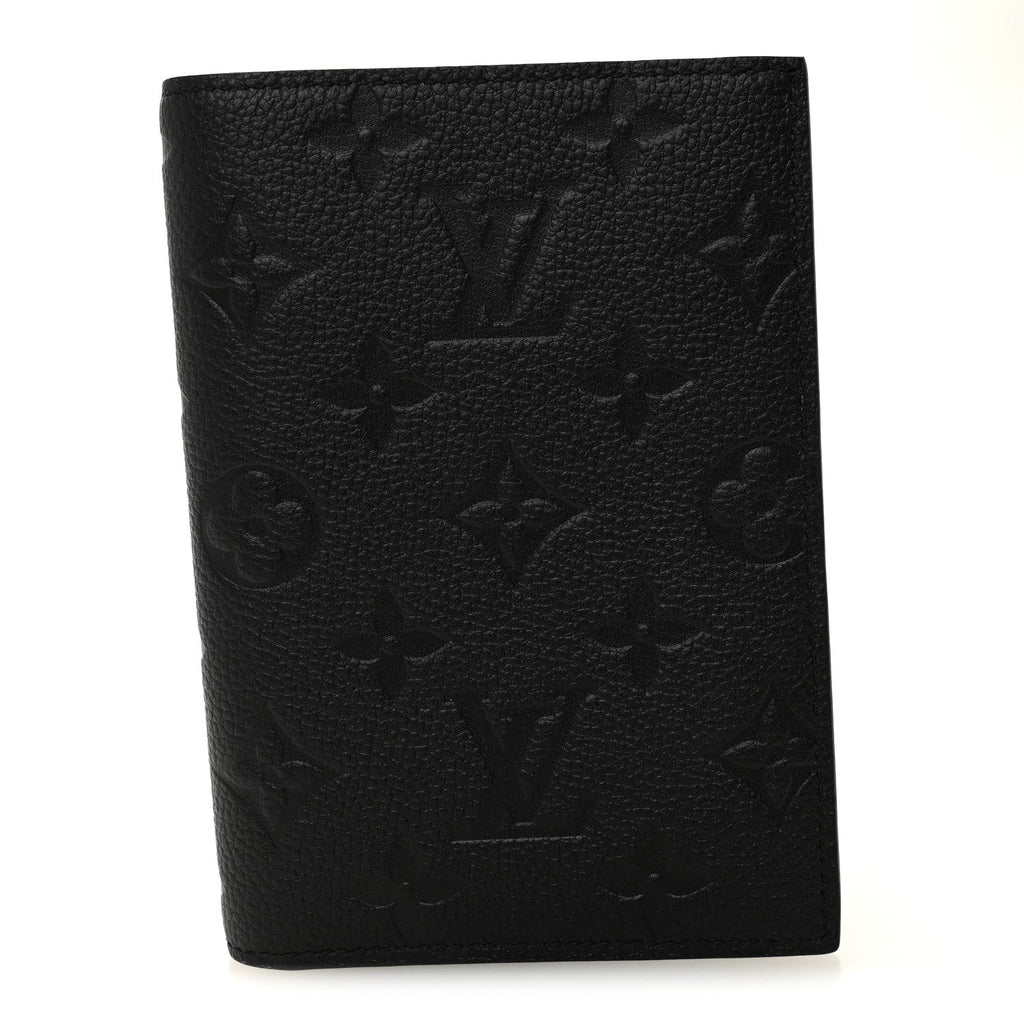 EMPREINTE MONOGRAM PASSPORT COVER BLACK