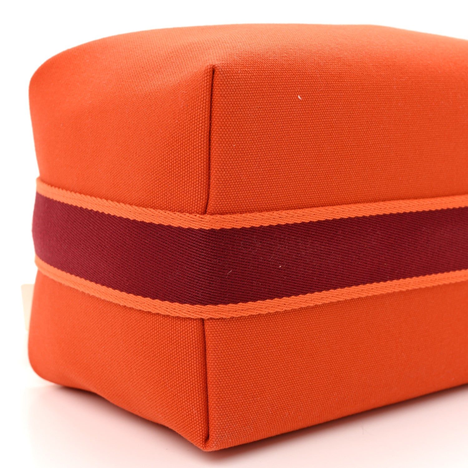 Canvas Large Bride-A-Brac Pouch Orange Feu Burgundy
