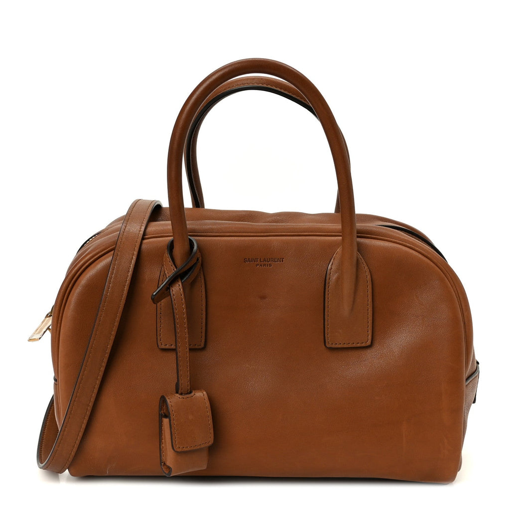 CALFSKIN SMALL SAC DE JOUR BOSTON HANDLE TOASTED BROWN