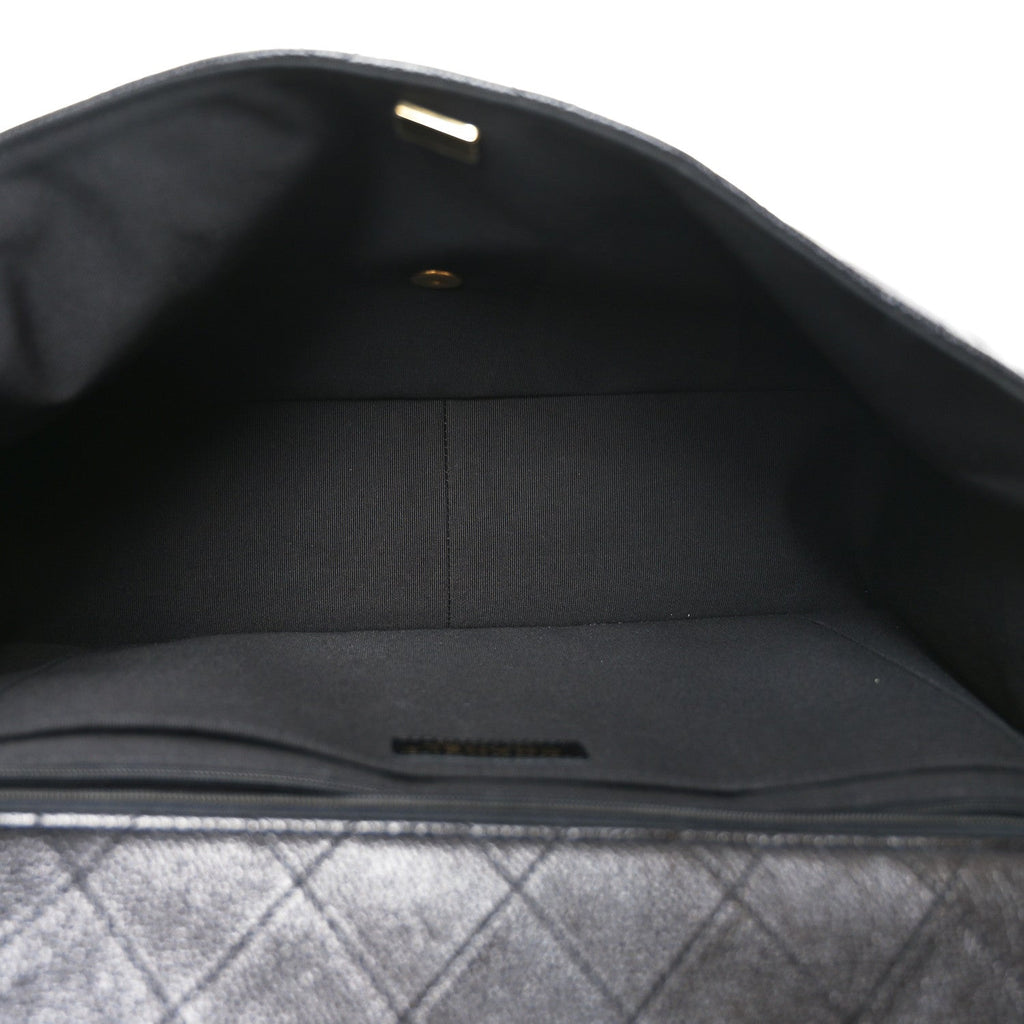 Caviar Quilted Small XXL Travel Flap Bag Black