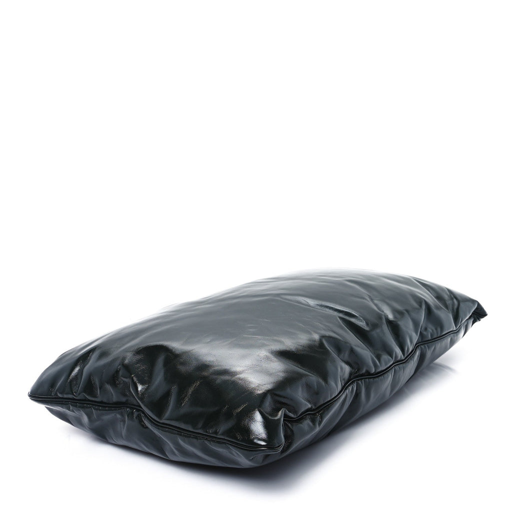 Patent Large Pillow Pouch Emerald Green