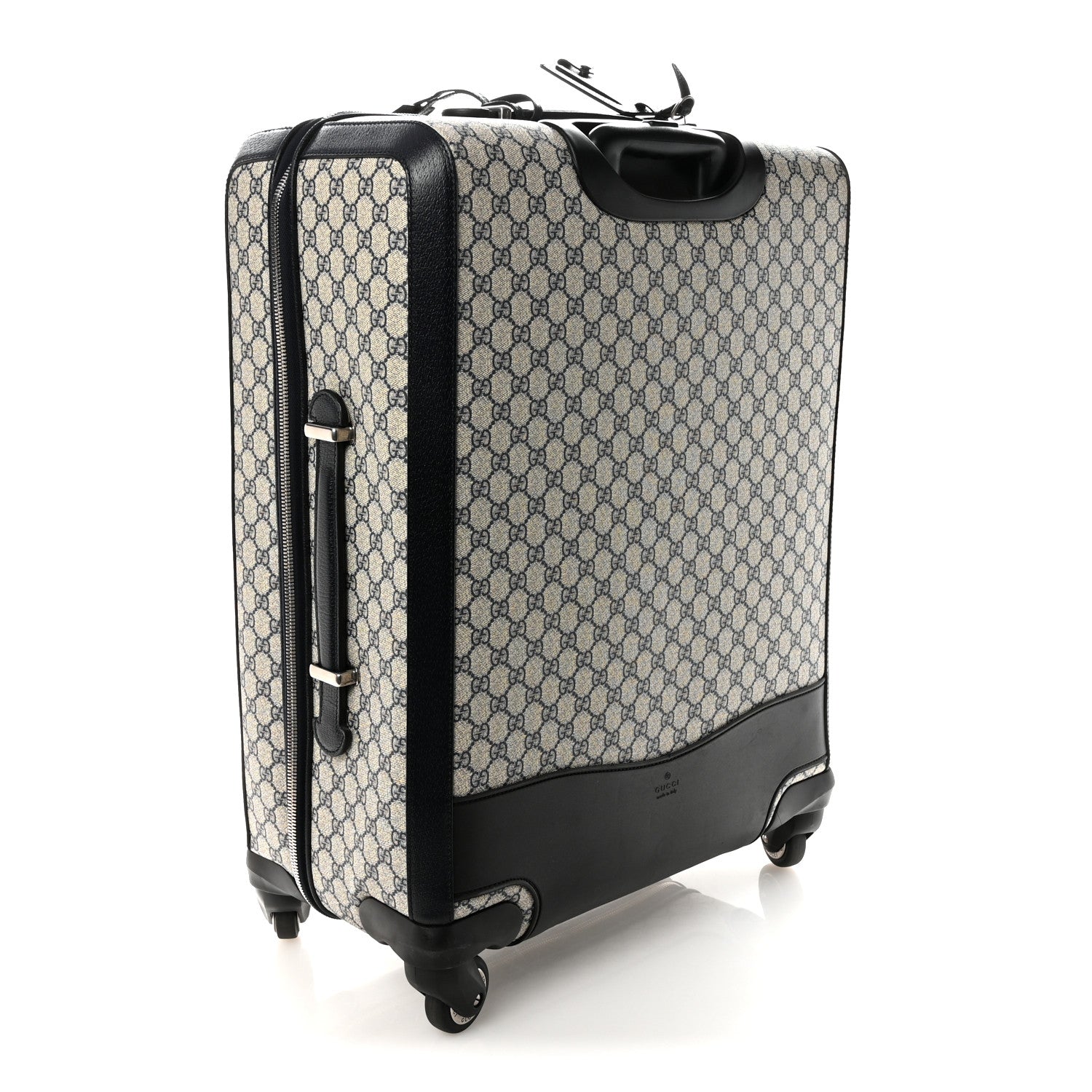 GG SUPREME MONOGRAM WEB MEDIUM SAVOY TROLLEY BEIGE BLUE