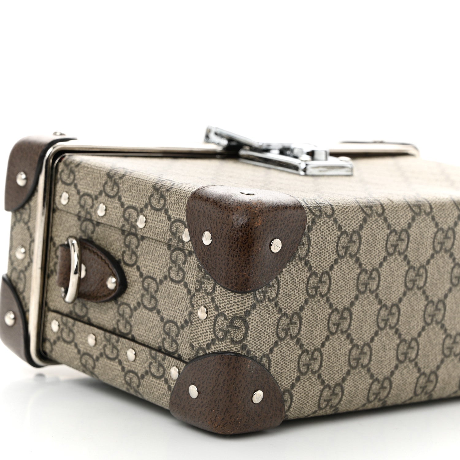 GG Supreme Monogram Globe-Trotter Beauty Case Brown