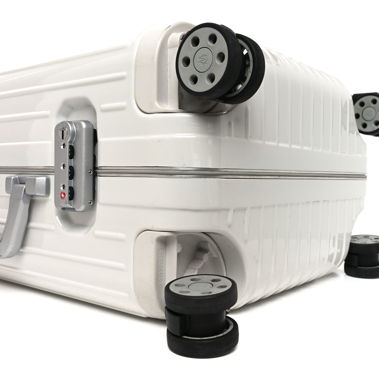 Rimowa Gloss Polycarbonate Aluminum Hybrid Cabin Gloss White