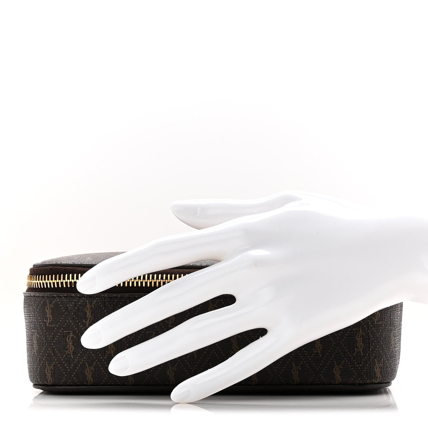 CANVAS LE MONOGRAMME SMALL JEWELRY CASE CHESTNUT