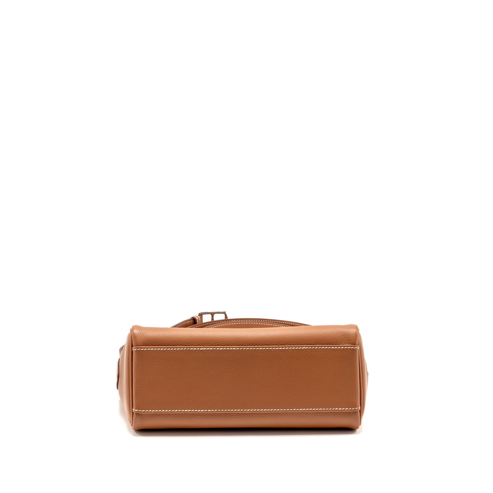 HERMES KELLY MESSENGER PM BAG EVERCOLOR GOLD SHW