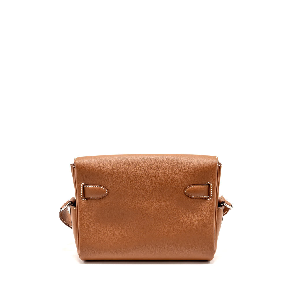 HERMES KELLY MESSENGER PM BAG EVERCOLOR GOLD SHW