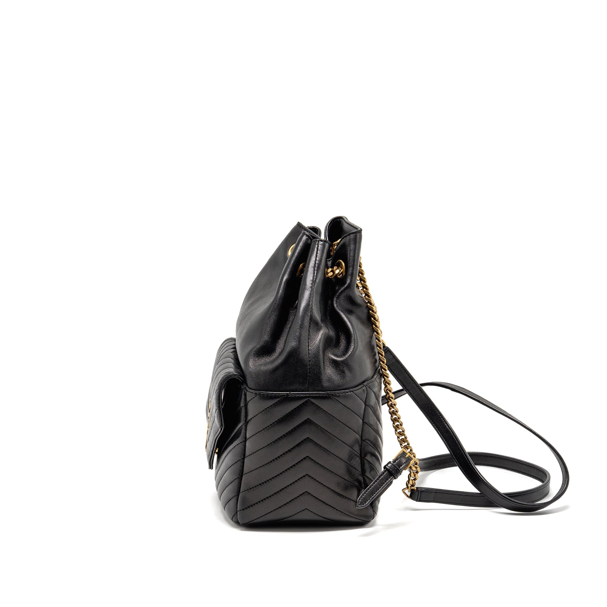 SAINT LAURENT/YSL JOE BACKPACK LAMBSKIN BLACK GHW