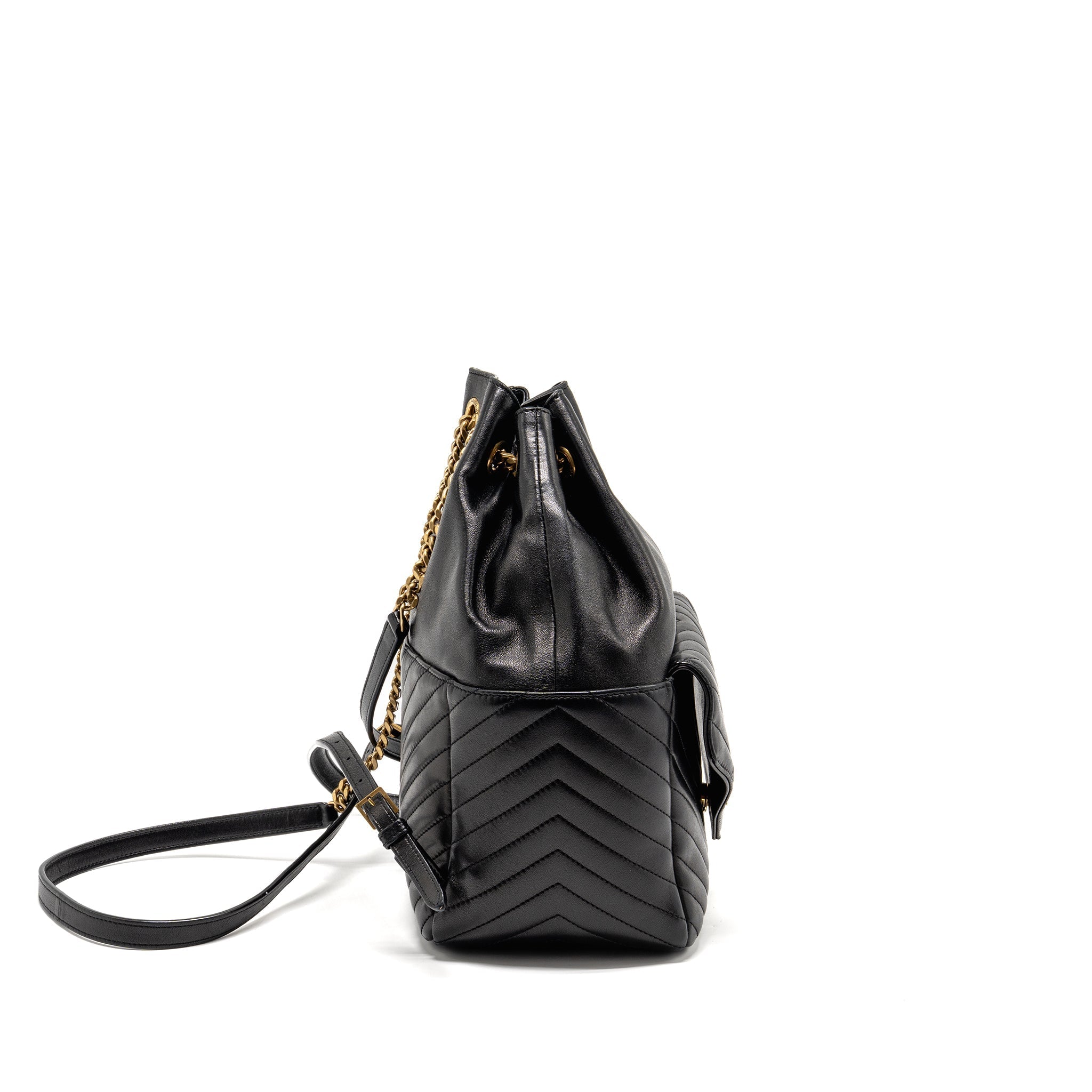 SAINT LAURENT/YSL JOE BACKPACK LAMBSKIN BLACK GHW