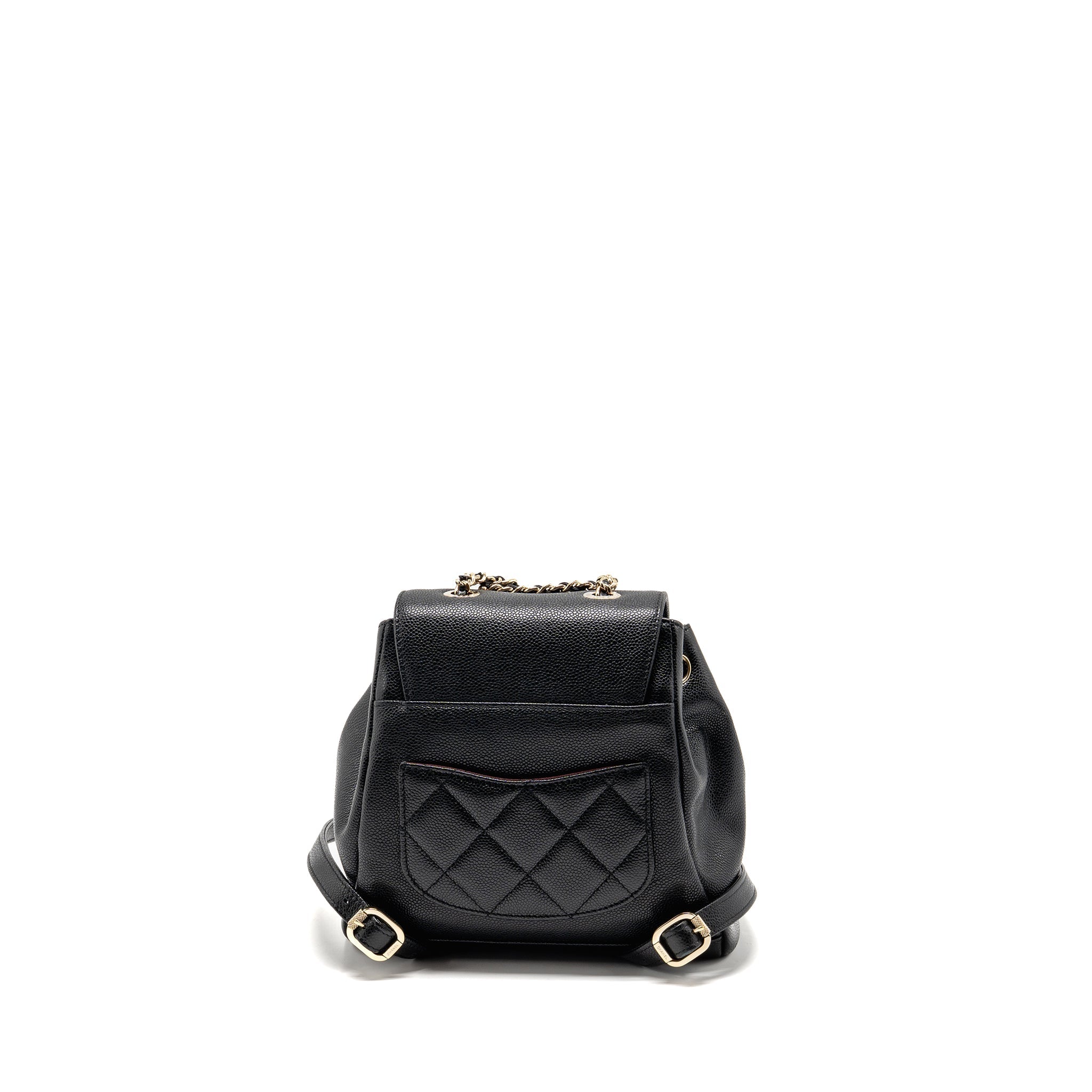 CHANEL AFFINITY BACKPACK CAVIAR BLACK LGHW (MICROCHIP)
