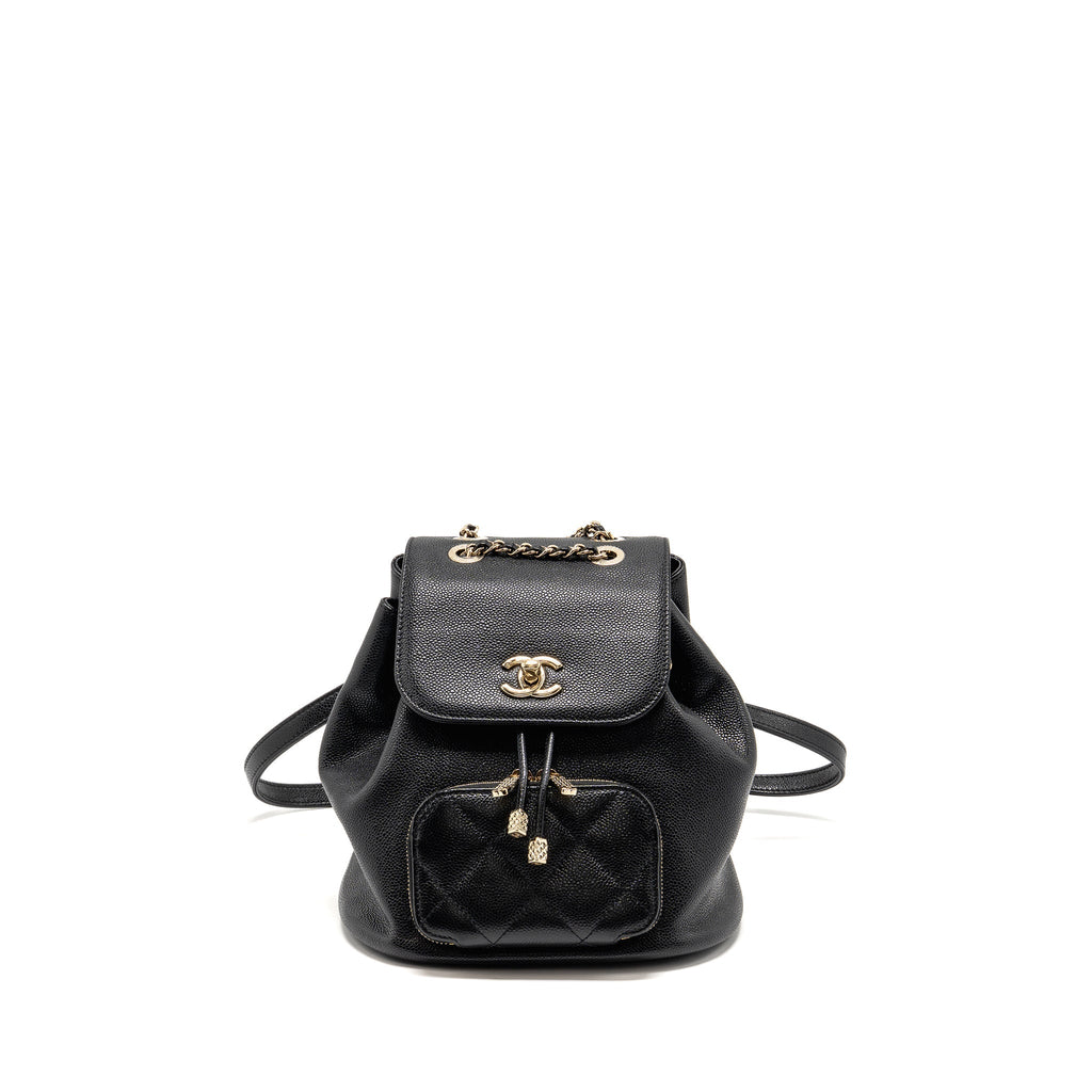 CHANEL AFFINITY BACKPACK CAVIAR BLACK LGHW (MICROCHIP)