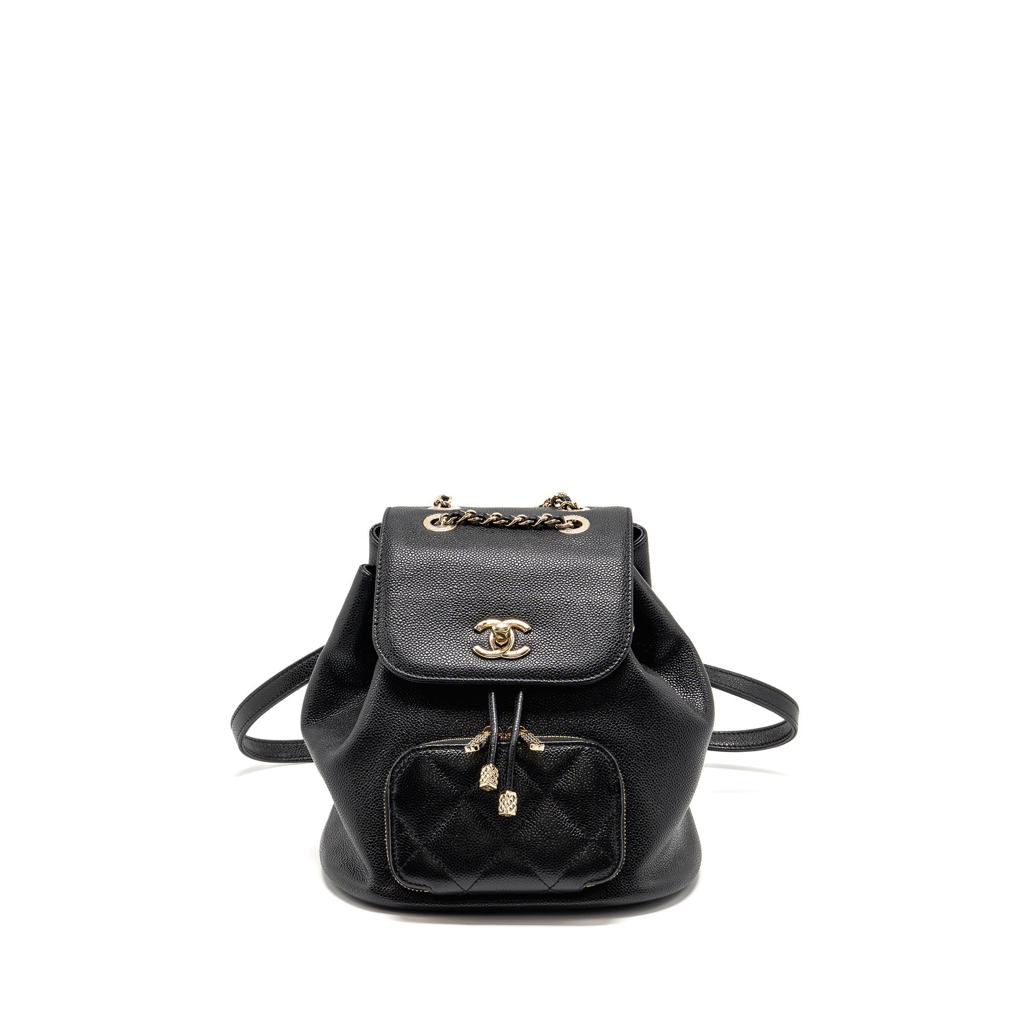 CHANEL AFFINITY BACKPACK CAVIAR BLACK LGHW (MICROCHIP)