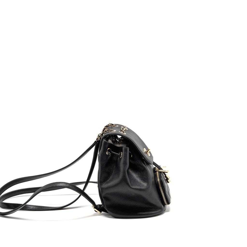 CHANEL AFFINITY BACKPACK CAVIAR BLACK LGHW (MICROCHIP)
