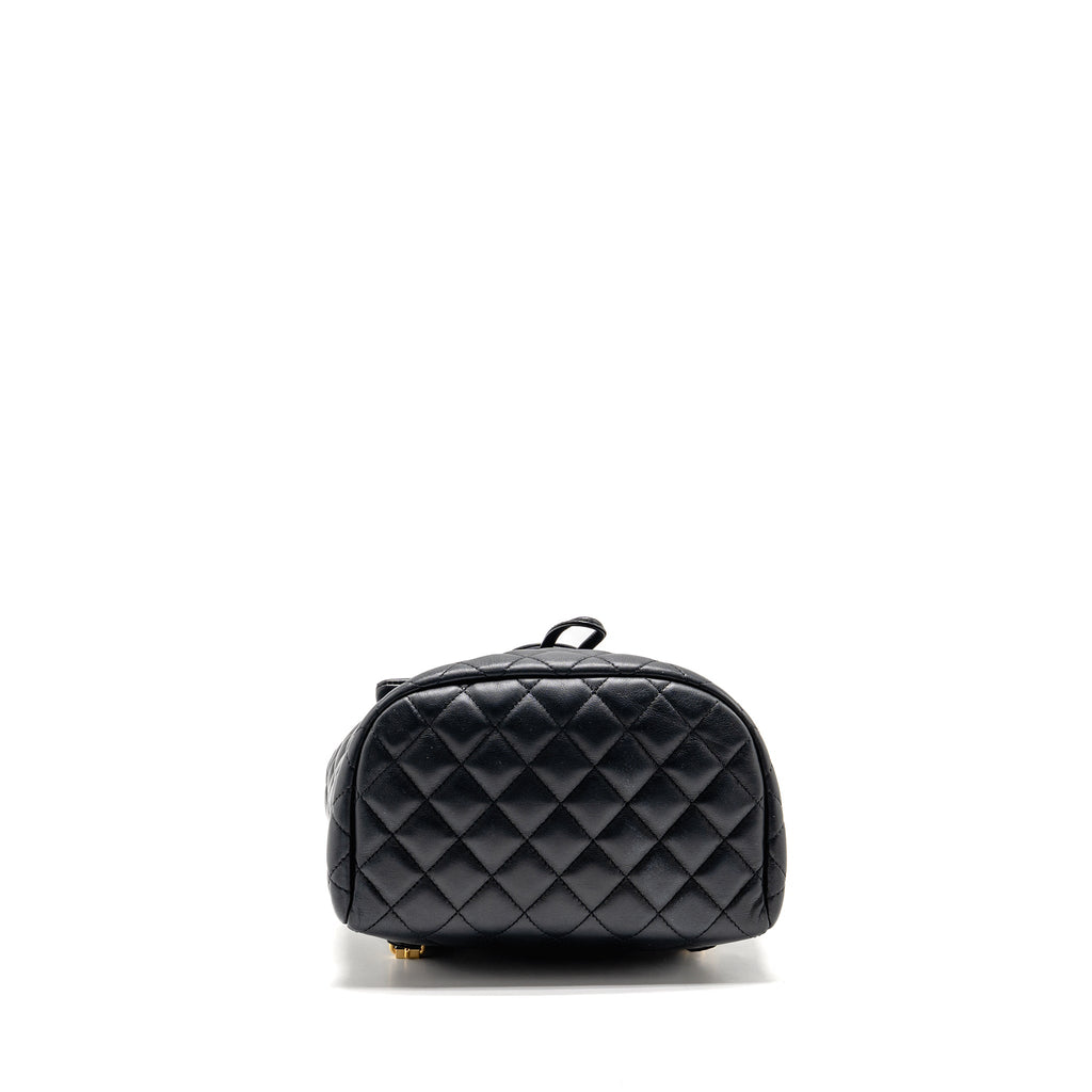 CHANEL SMALL URBAN SPIRIT QUILTED BACKPACK CALFSKIN BLACK GHW