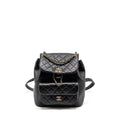 CHANEL LARGE DUMA BACKPACK CALFSKIN BLACK LGHW (MICROCHIP)