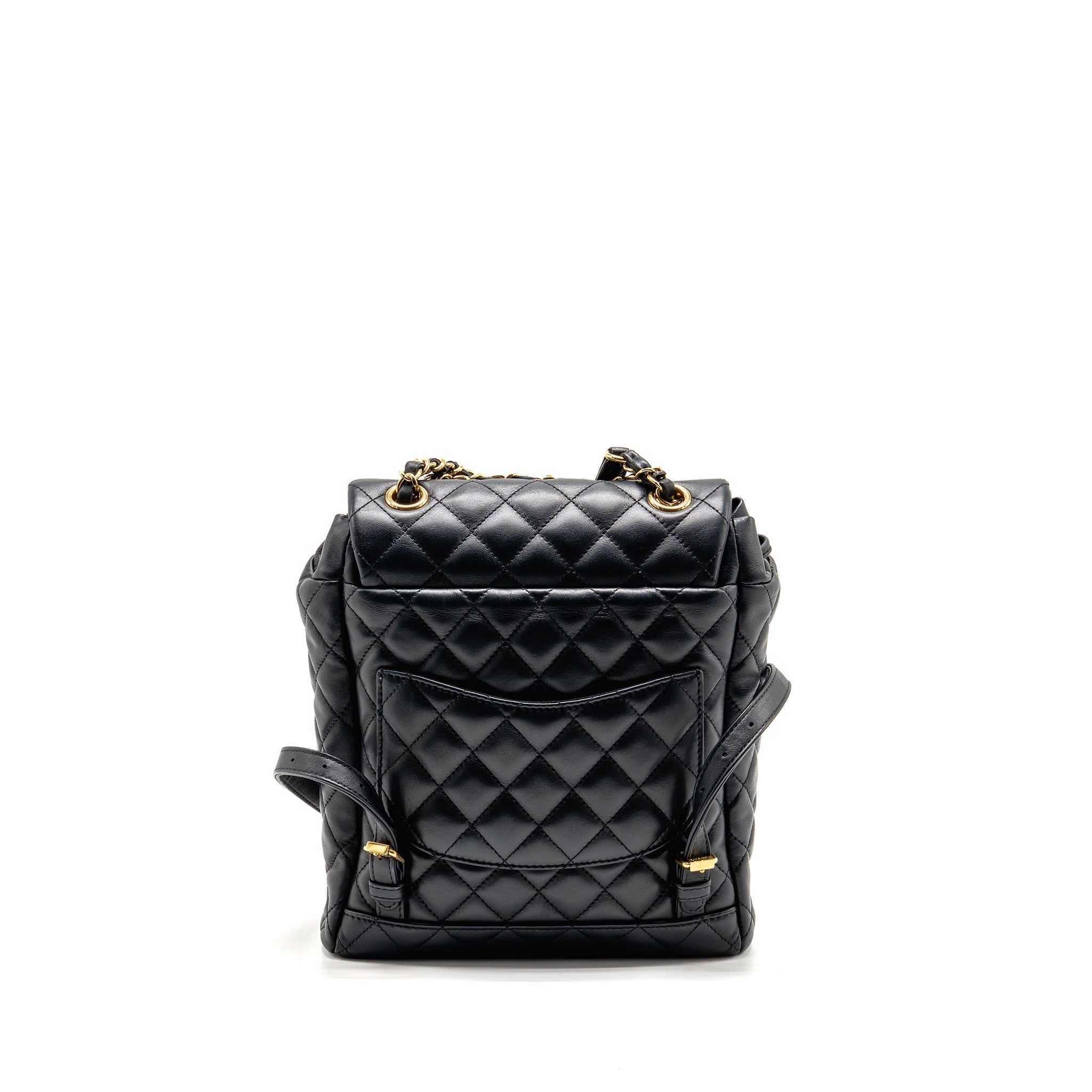 CHANEL SMALL URBAN SPIRIT QUILTED BACKPACK CALFSKIN BLACK GHW
