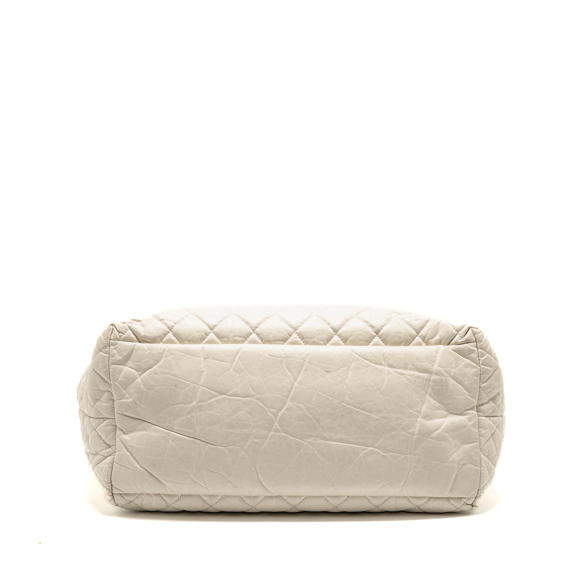 CHANEL COCOON TRAVEL TOTE BAG CALFSKIN WHITE SHW