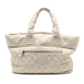 CHANEL COCOON TRAVEL TOTE BAG CALFSKIN WHITE SHW