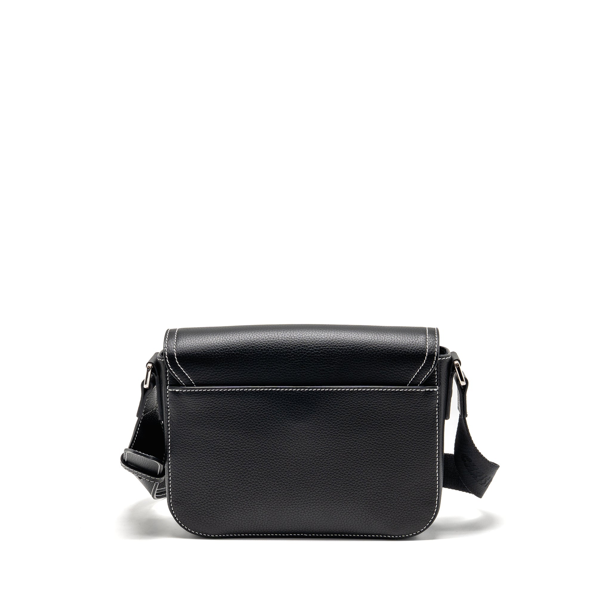 DIOR MEDIUM SADDLE FLAP MESSENGER BAG GRAINED CALFSKIN BLACK GHW
