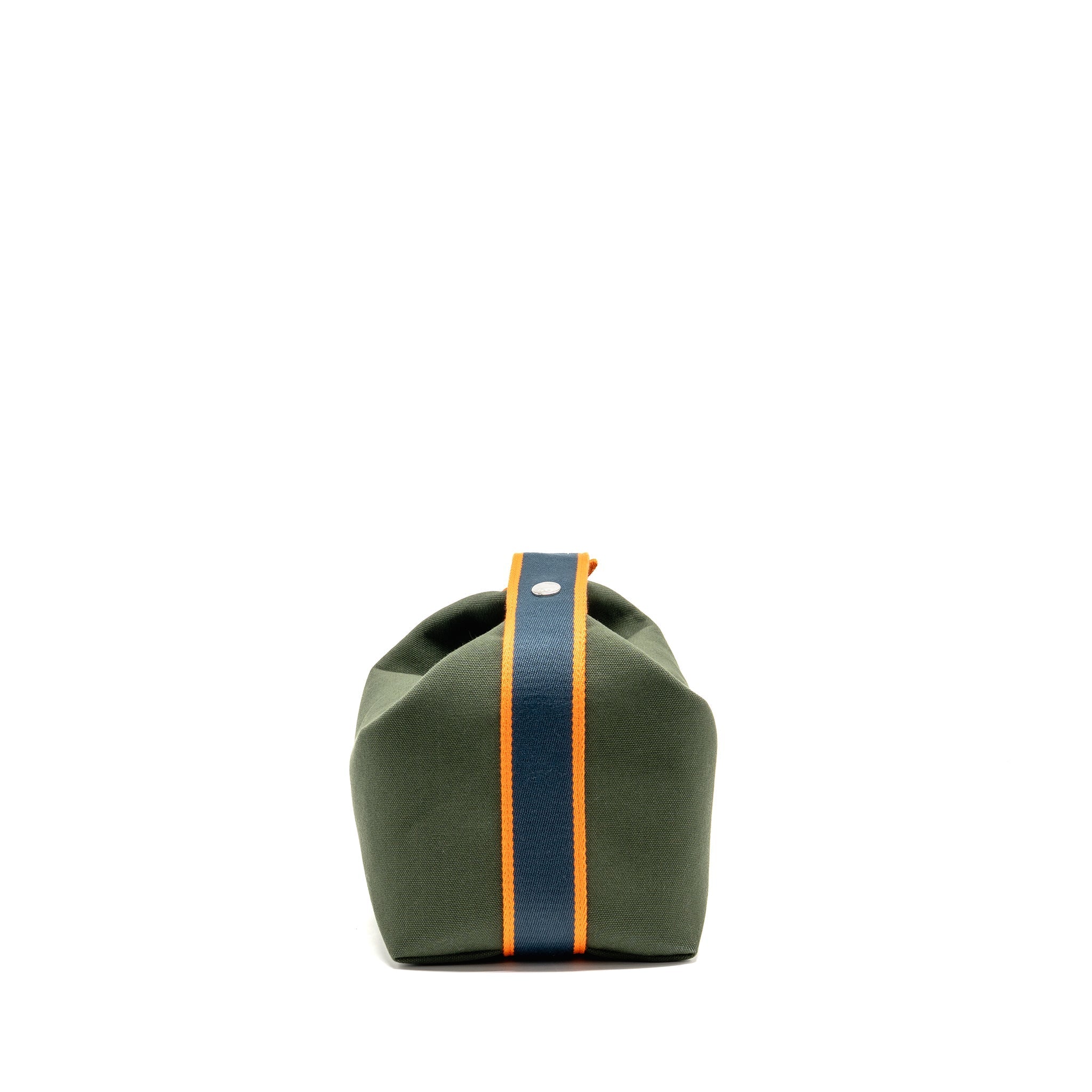 HERMES BRIDE-A-BRAC CASE LARGE MODEL CANVAS DARK GREEN/DARK BLUE/ORANGE SHW