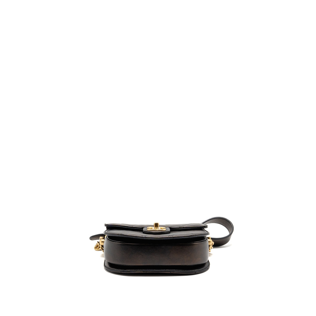 CHANEL 21S MOON MESSENGER BAG CALFSKIN BLACK GHW