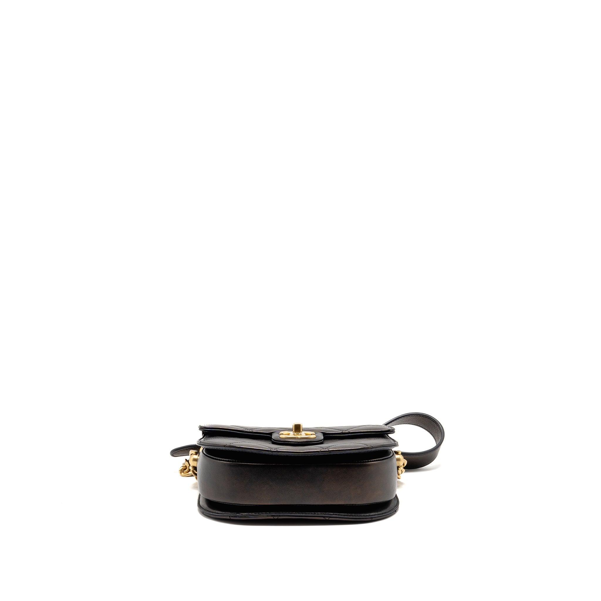 CHANEL 21S MOON MESSENGER BAG CALFSKIN BLACK GHW